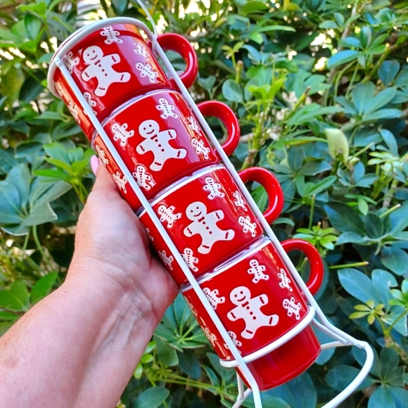 Signature  Housewares Other - NWT Christmas Gingerbread  Expresso Coffee Mug Set